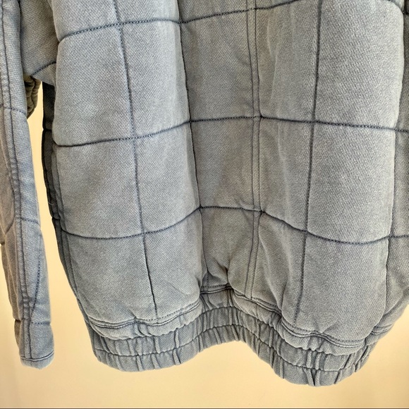 ✨SOLD✨ Glassons Quilted Dolman Zip Up Jacket Dusty Blue - Picture 5 of 6